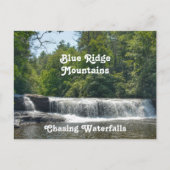 Wasserfall North Carolina Blue Ridge Mountains Postkarte (Vorderseite)