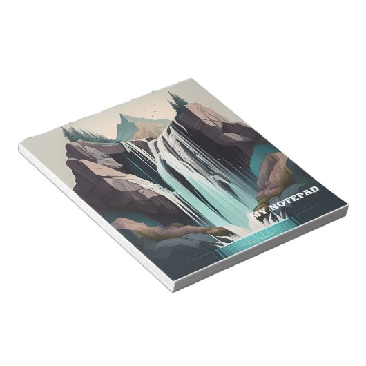 Wasserfall-Notebook Notizblock (angewinkelt)