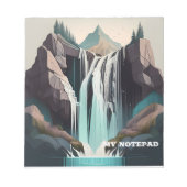 Wasserfall-Notebook Notizblock (Vorderseite)