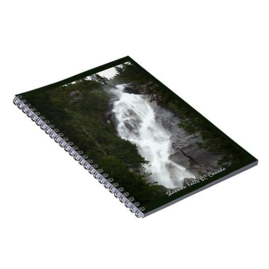 Wasserfall Notebook Shannon Falls BC Souvenir Notizblock (Rechte Seite)