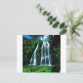 Wasserfall Opaekaa Kauai Hawaii Postkarte (Stehend Vorderseite)