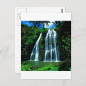 Wasserfall Opaekaa Kauai Hawaii Postkarte (Vorne/Hinten)