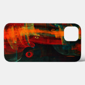 Wasserfall Orange Rotes Blau Abstrakte Kunst Case-Mate iPhone Hülle (Rückseite (Horizontal))