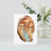 Wasserfall Papercut and Mushrooms Postweg Postkarte (Stehend Vorderseite)