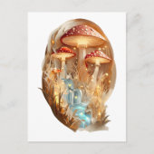 Wasserfall Papercut and Mushrooms Postweg Postkarte (Vorderseite)