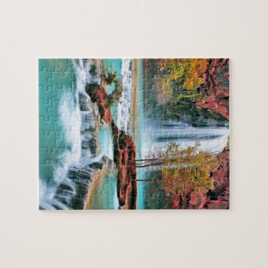 Wasserfall-Paradies-Puzzlespiel Puzzle (Horizontal)