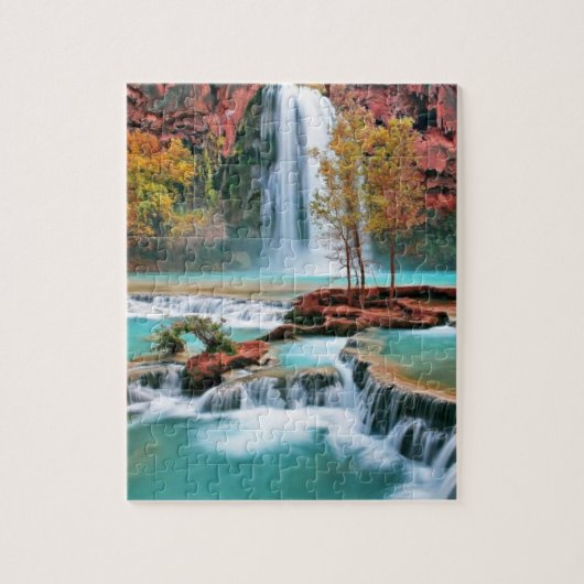 Wasserfall-Paradies-Puzzlespiel Puzzle (Vertikal)
