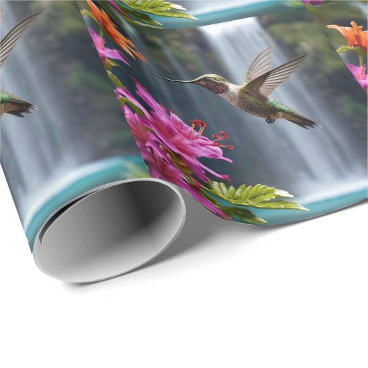 Wasserfall Park Hummingbird, Geschenkpapier (Rolleneckpunkt)
