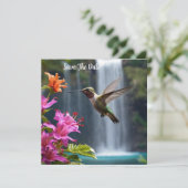 Wasserfall Park Hummingbird, Save The Date (Stehend Vorderseite)