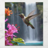 Wasserfall Park Hummingbird, Weinetikett (Einzelnes Label)