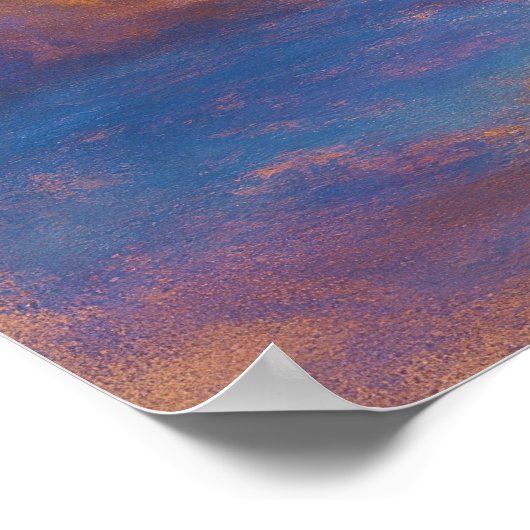 Wasserfall - Pastellfarben Poster (Ecke)