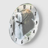 Wasserfall Paterson NJ Große Wanduhr (Winkel)