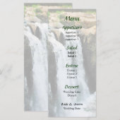 Wasserfall Paterson NJ Wedding Menu Menükarte (Vorne/Hinten)