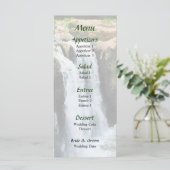 Wasserfall Paterson NJ Wedding Menu Menükarte (Stehend Vorderseite)