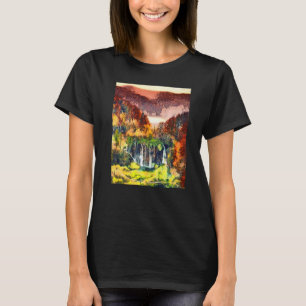 Wasserfall Plitvice Seen Nationalpark Kroatien T-Shirt