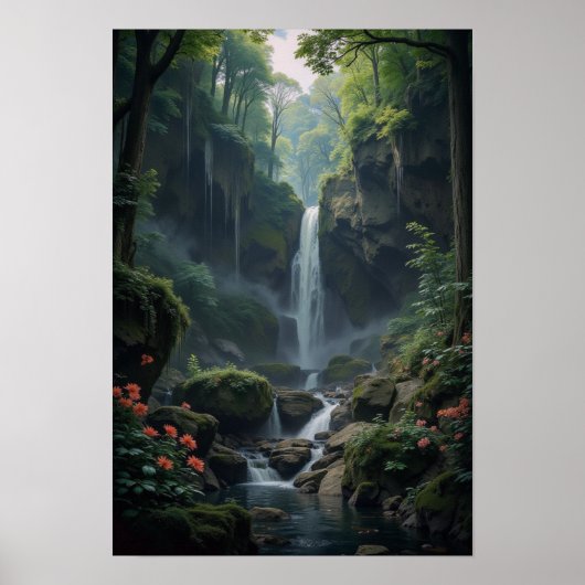Wasserfall Poster (Vorne)