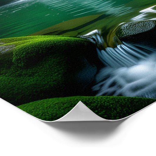 Wasserfall Poster (Ecke)