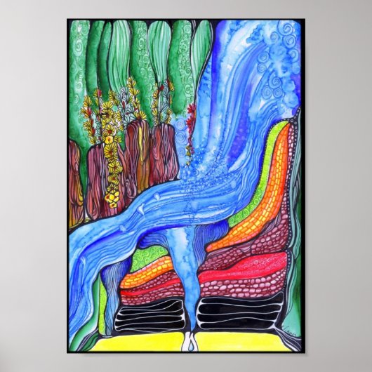 Wasserfall Poster (Vorne)