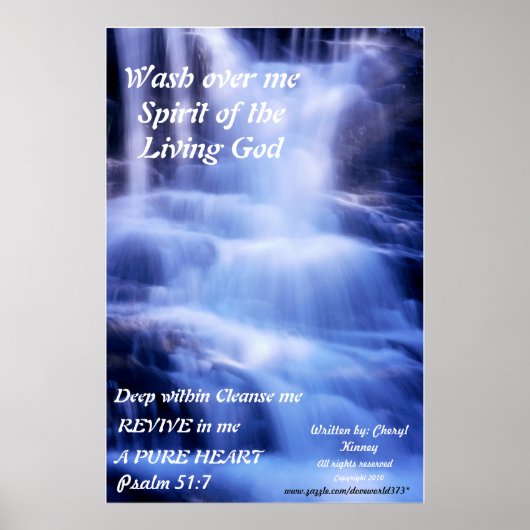 Wasserfall Poster Wash über mich... (Vorne)