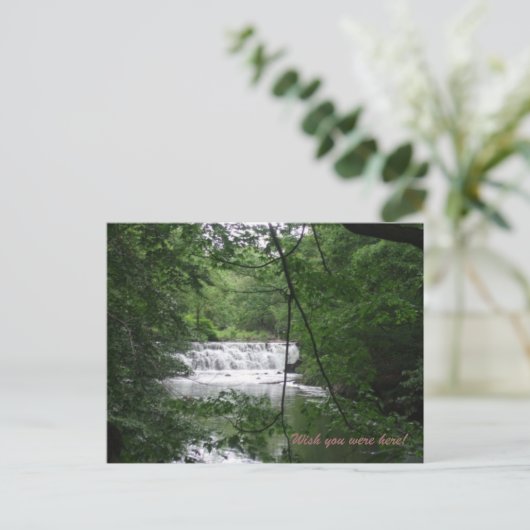 Wasserfall Postkarte (Stehend Vorderseite)