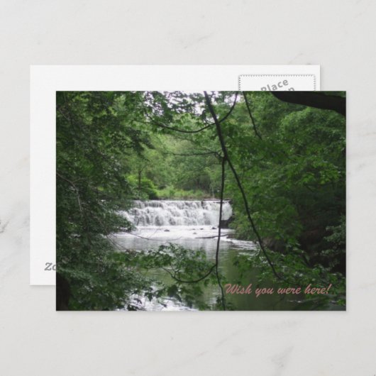 Wasserfall Postkarte (Vorne/Hinten)