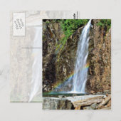 Wasserfall Postkarte (Vorne/Hinten)