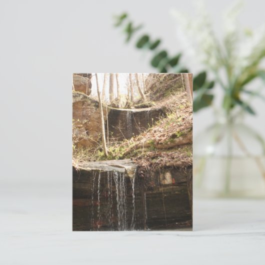 Wasserfall Postkarte (Stehend Vorderseite)