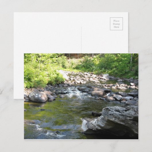 Wasserfall Postkarte (Vorne/Hinten)