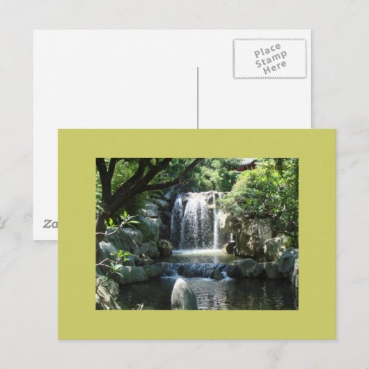 Wasserfall Postkarte (Vorne/Hinten)