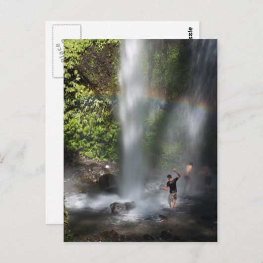 Wasserfall Postkarte (Vorne/Hinten)