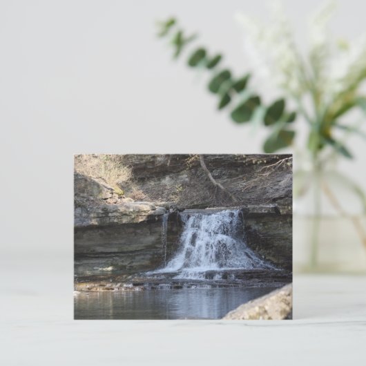 Wasserfall Postkarte (Stehend Vorderseite)
