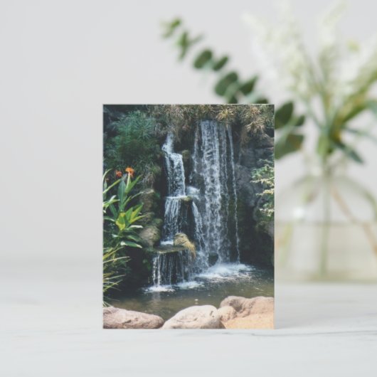 Wasserfall Postkarte (Stehend Vorderseite)