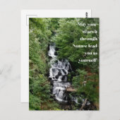 Wasserfall Postkarte (Vorne/Hinten)