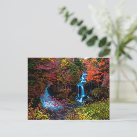Wasserfall Postkarte (Stehend Vorderseite)