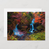 Wasserfall Postkarte (Vorne/Hinten)