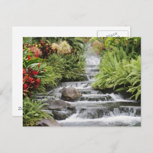 Wasserfall Postkarte (Vorne/Hinten)