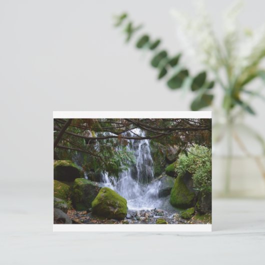 Wasserfall Postkarte (Stehend Vorderseite)