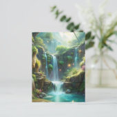 Wasserfall Postkarte (Stehend Vorderseite)