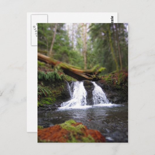 Wasserfall Postkarte (Vorne/Hinten)