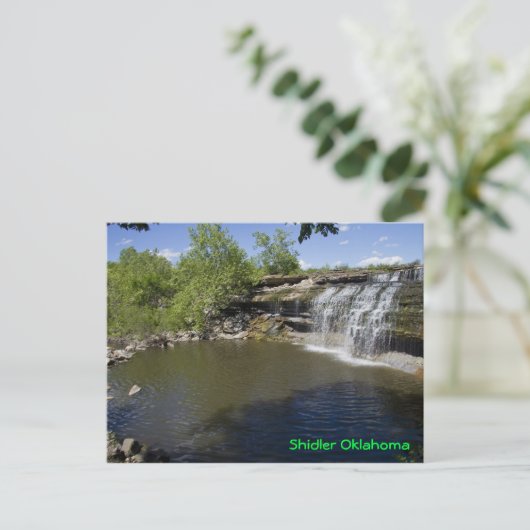 Wasserfall Postkarte (Stehend Vorderseite)