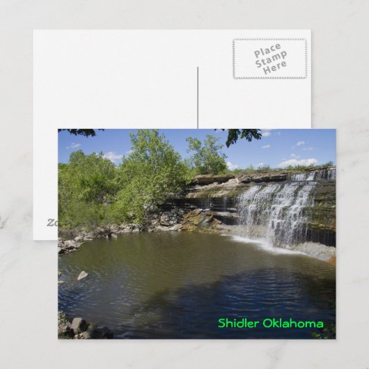 Wasserfall Postkarte (Vorne/Hinten)