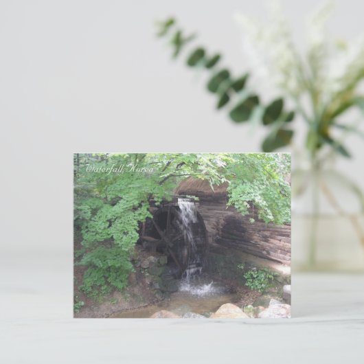 Wasserfall Postkarte (Stehend Vorderseite)