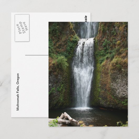 Wasserfall Postkarte (Vorne/Hinten)