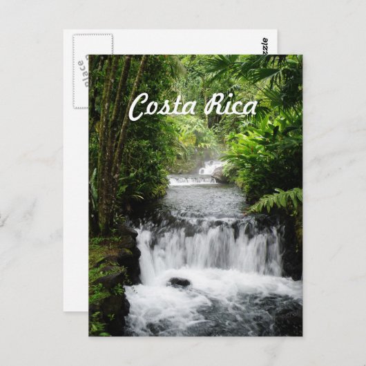 Wasserfall Postkarte (Vorne/Hinten)