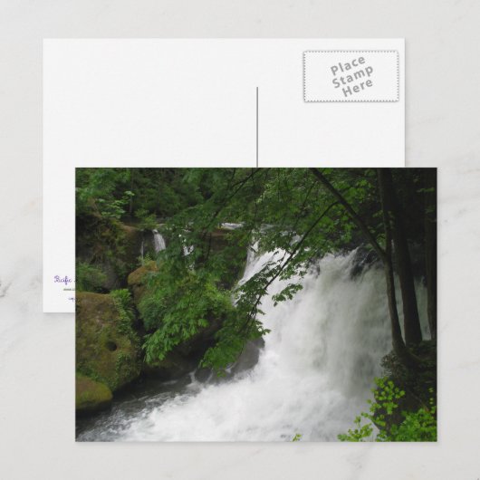 Wasserfall Postkarte (Vorne/Hinten)