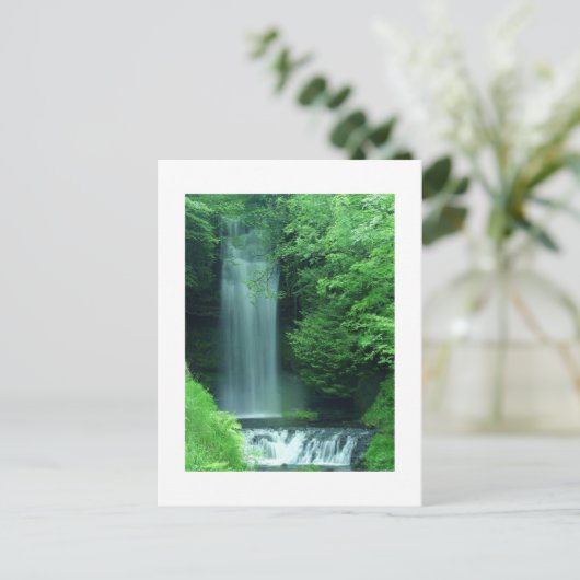 Wasserfall Postkarte (Stehend Vorderseite)