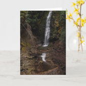 Wasserfall, Psalm 41 (42) Grußkarte Karte (Gelbe Blume)