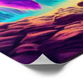 Wasserfall Psychedelische Kunst Poster (Ecke)