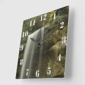 Wasserfall Quadratische Wanduhr (Winkel)
