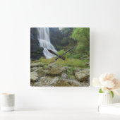 Wasserfall Quadratische Wanduhr (Zuhause)